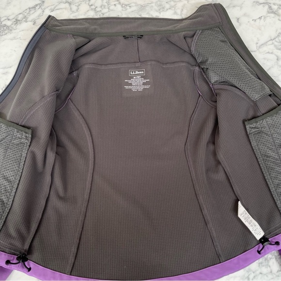 L.L. Bean Pathfinder Soft Shell Jacket Colorblock Purple Woman’s Medium Petite - Picture 10 of 13
